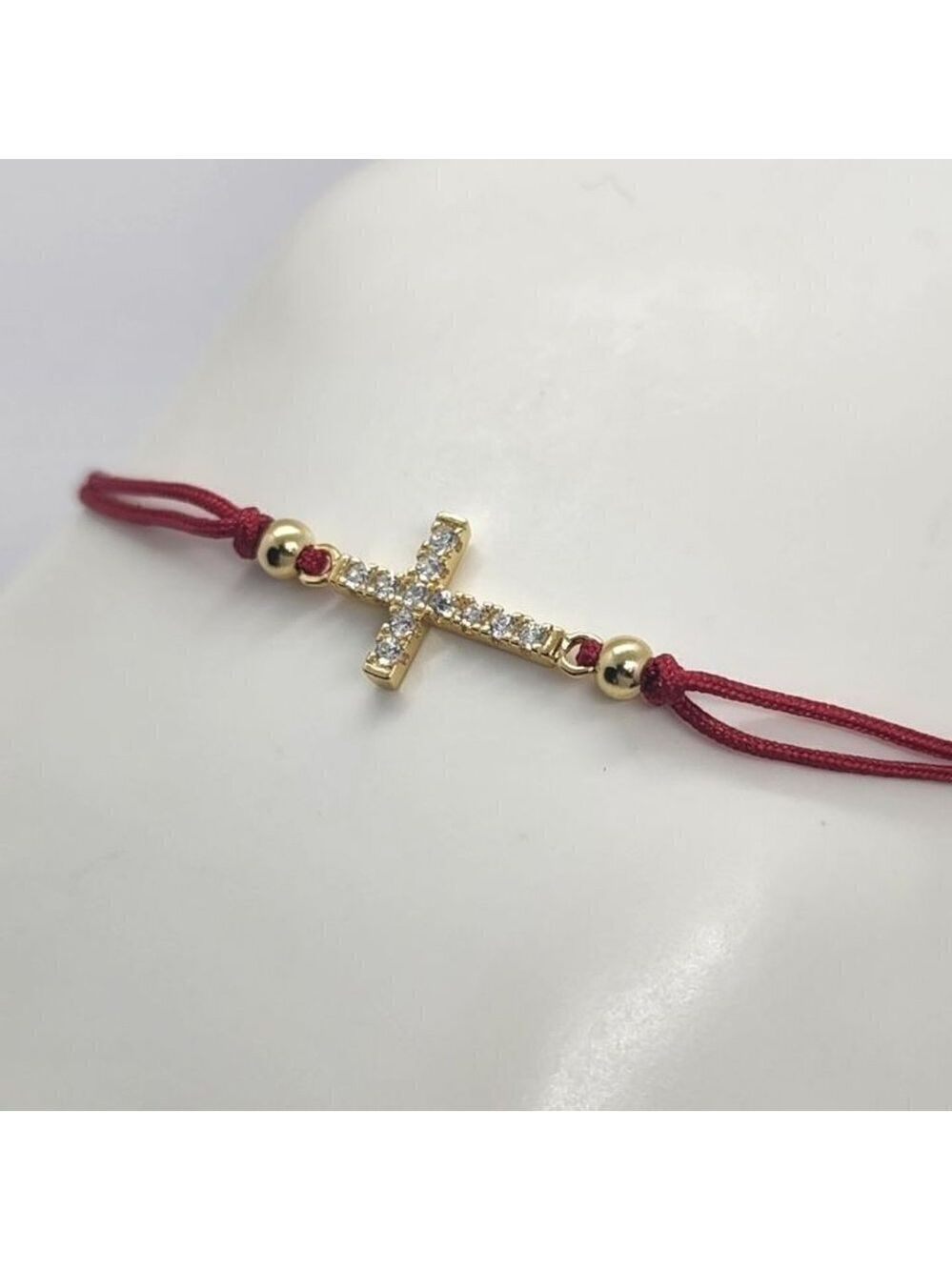 Sterling Silver 925 Cross Design with Adjustable Bracelet